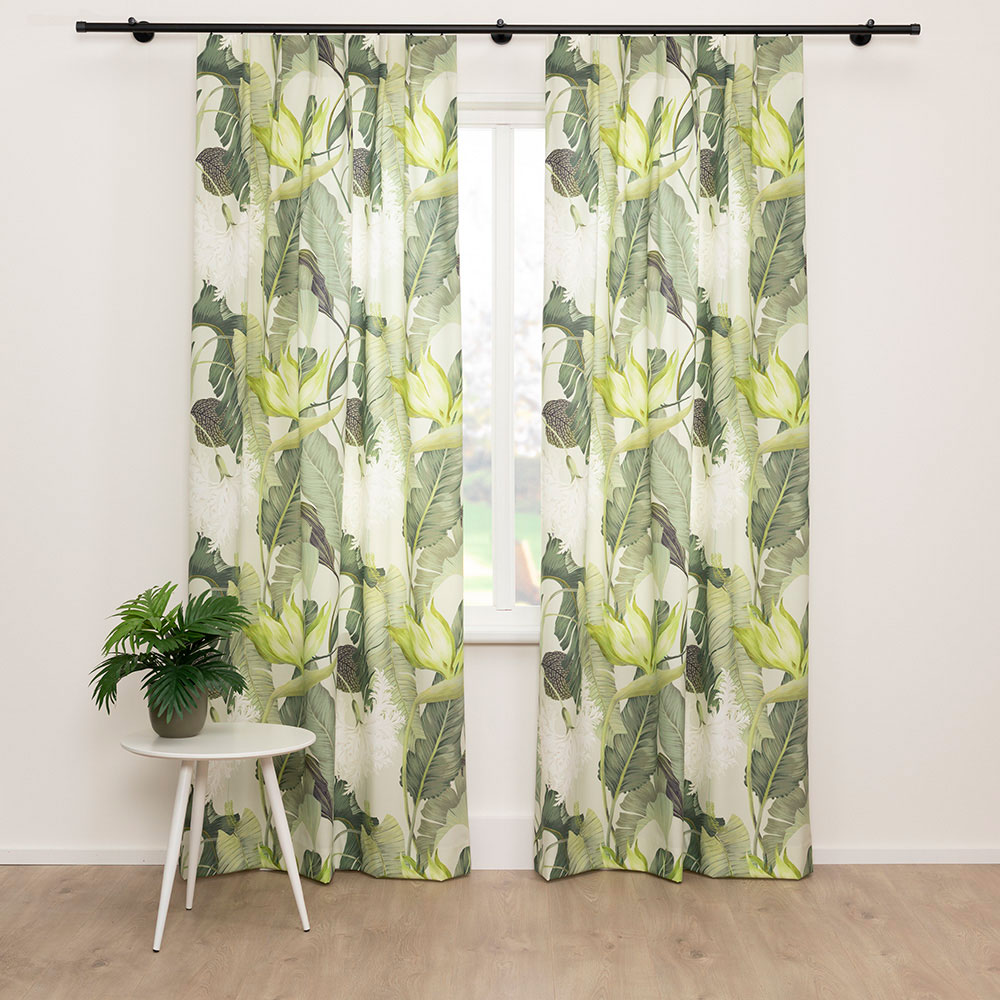 A House of Happiness Naturally gordijnstof van 78% Polyester, 22% PET recycled, 140 cm, verkrijgbaar in 2 kleuren.