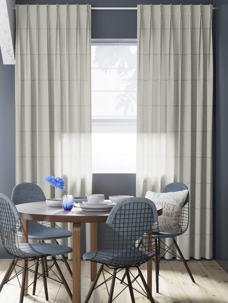 A House of Happiness Straw vitrage van 96% Polyester, 4% Katoen, 290 cm, verkrijgbaar in 2 kleuren.