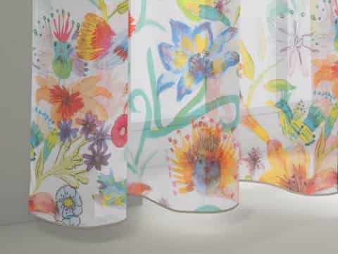 ADO Goldkante BIRDS SONG, artikel 8045, kleur 583, stofdetail