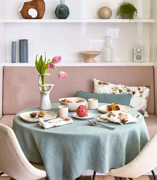 Etamine Lina toegepast in een interieur