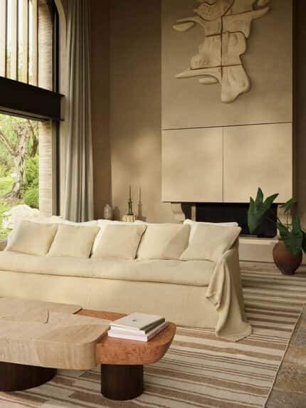 Etamine Lina toegepast in een interieur