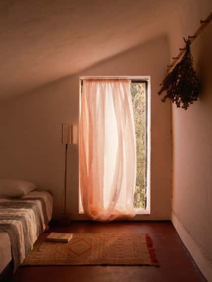 Etamine Pétale de lin interieurinspiratie Etamine Pétale de lin toegepast in een interieur