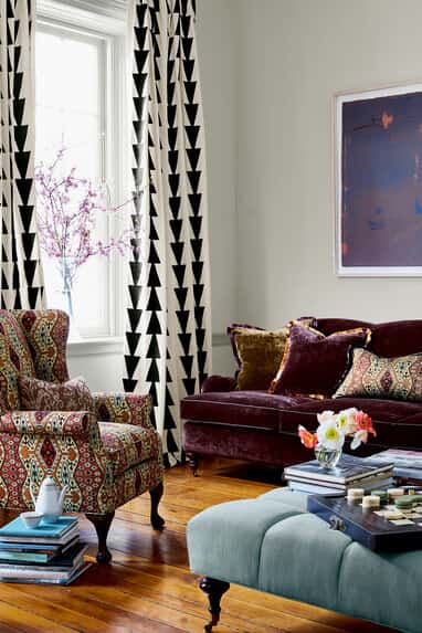 Hodsoll McKenzie Chatham Velvet toegepast in een interieur