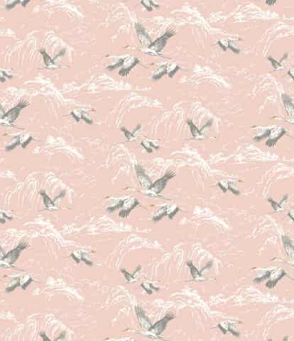 Laura Ashley ANIMALIA gordijnstof in de kleur Blush