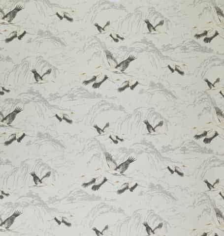 Laura Ashley ANIMALIA gordijnstof in de kleur Silver