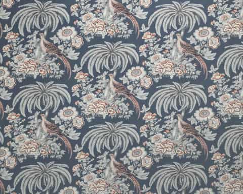 Laura Ashley BURDETT gordijnstof in de kleur Dusky Seaspray