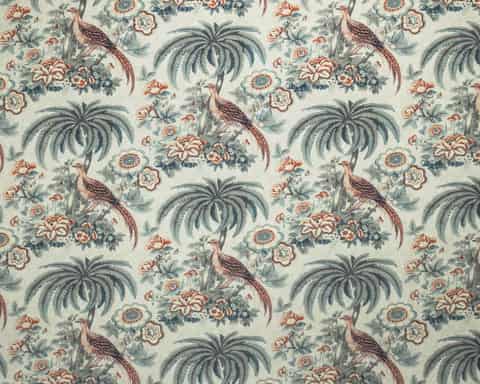 Laura Ashley BURDETT gordijnstof in de kleur Eucalyptus
