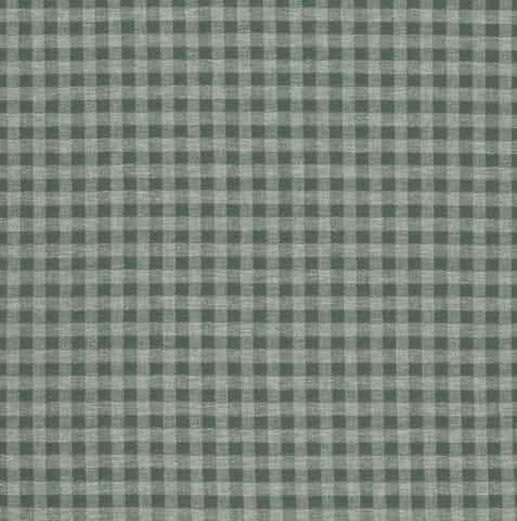 Laura Ashley GINGHAM gordijnstof in de kleur Bottle Green