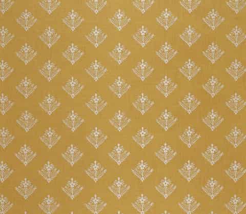 Laura Ashley LADY FERN EMBROIDERY gordijnstof in de kleur Dijon