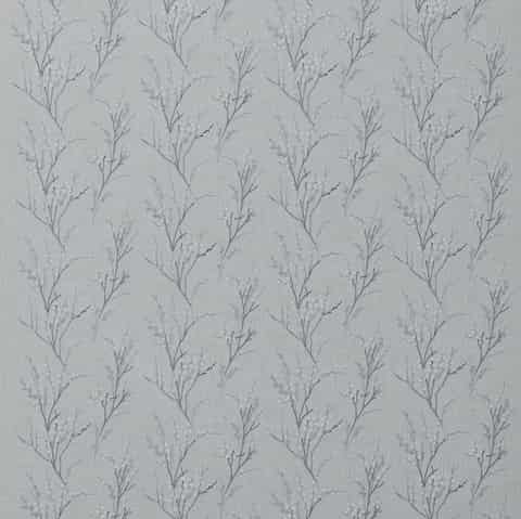 Laura Ashley PUSSY WILLOW EMBROIDERY gordijnstof in de kleur Seaspray