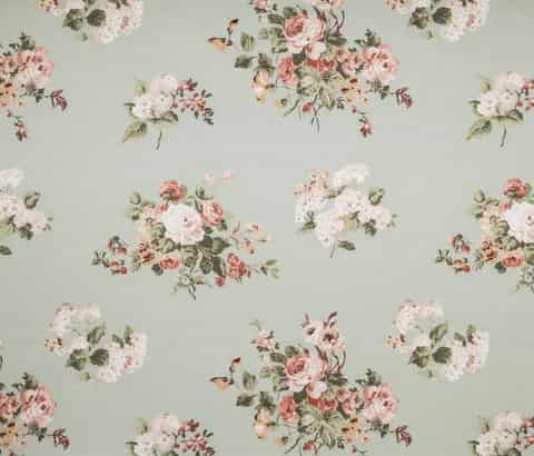 Laura Ashley ROSEMORE gordijnstof in de kleur Sage