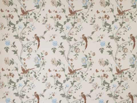 Laura Ashley SUMMER PALACE gordijnstof in de kleur Sage