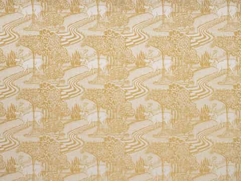 Laura Ashley TRECASTLE gordijnstof in de kleur Ochre