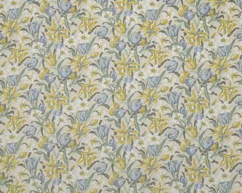 Laura Ashley TULIPS gordijnstof in de kleur Gold