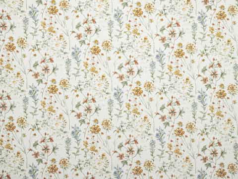 Laura Ashley WILD MEADOW gordijnstof in de kleur Pale Gold