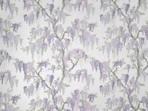 Laura Ashley WISTERIA gordijnstof in de kleur Lavender
