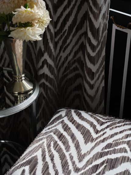 Travers Zebra Strie Velvet interieurinspiratie Travers Zebra Strie Velvet toegepast in een interieur