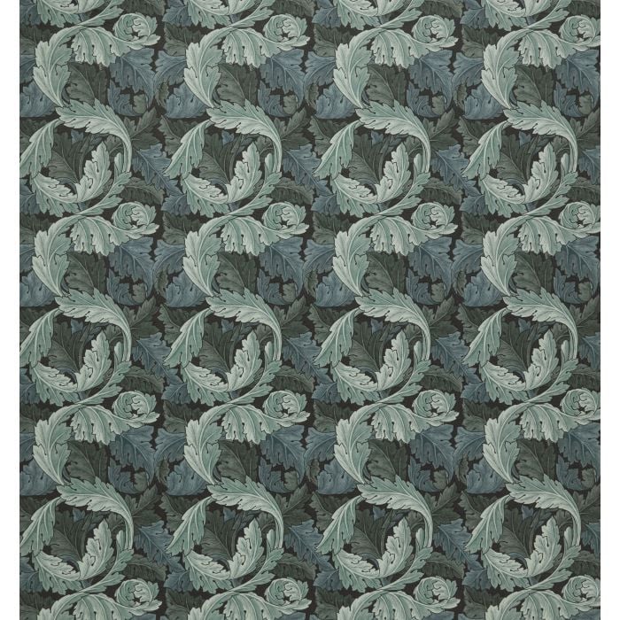 ACANTHUS VELVET — Indigo (Kelmscott Gardens Vol 1) William Morris At Home ACANTHUS VELVET, kleur Indigo, Kelmscott Gardens Vol 1