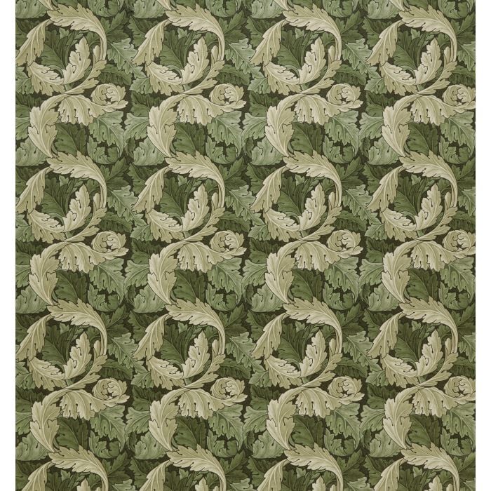 ACANTHUS VELVET — Nettle (Kelmscott Gardens Vol 1) William Morris At Home ACANTHUS VELVET, kleur Nettle, Kelmscott Gardens Vol 1