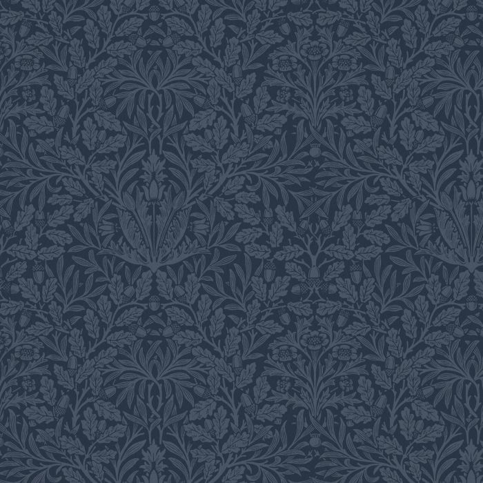 ACORN VELVET — Midnight (The Forager Vol 1) William Morris At Home ACORN VELVET, kleur Midnight, The Forager Vol 1