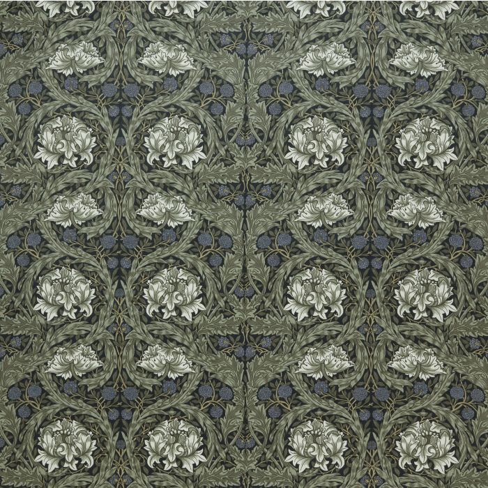AFRICAN MARIGOLD VELVET — Cornflower (Kelmscott Gardens Vol 2) William Morris At Home AFRICAN MARIGOLD VELVET, kleur Cornflower, Kelmscott Gardens Vol 2
