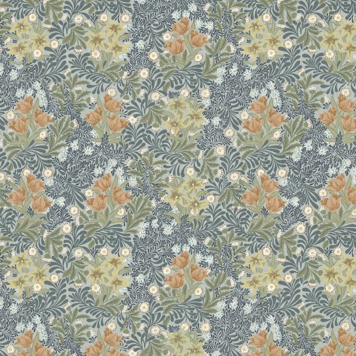 BOWER — Bluebird (Flora & Foliage) William Morris At Home BOWER, kleur Bluebird, Flora & Foliage
