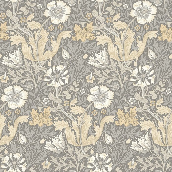 William Morris At Home COMPTON VELVET, kleur Cobble, Flora & Foliage