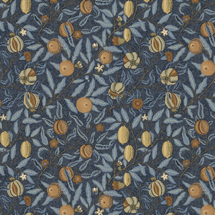 William Morris At Home FRUIT VELVET, kleur Midnight, The Forager Vol 1