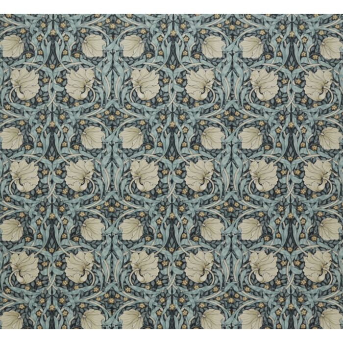 PIMPERNEL VELVET — Indigo (Kelmscott Gardens Vol 1) William Morris At Home PIMPERNEL VELVET, kleur Indigo, Kelmscott Gardens Vol 1