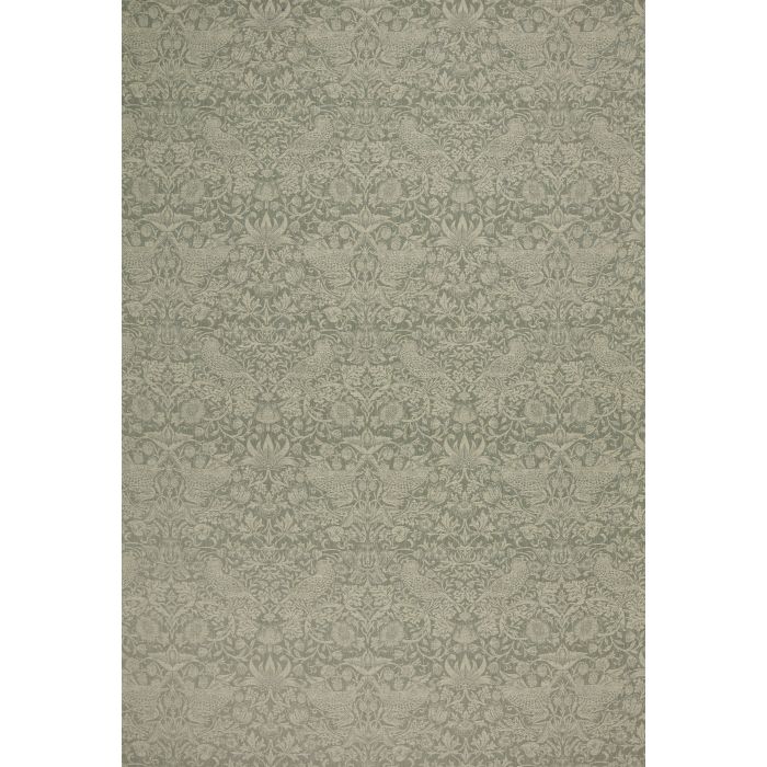 STRAWBERRY THIEF WOVEN — Sage (Kelmscott Gardens Vol 2) William Morris At Home STRAWBERRY THIEF WOVEN, kleur Sage, Kelmscott Gardens Vol 2