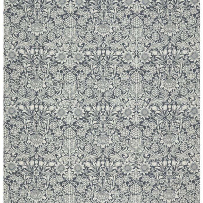 SUNFLOWER — Indigo (Kelmscott Gardens Vol 1) William Morris At Home SUNFLOWER, kleur Indigo, Kelmscott Gardens Vol 1
