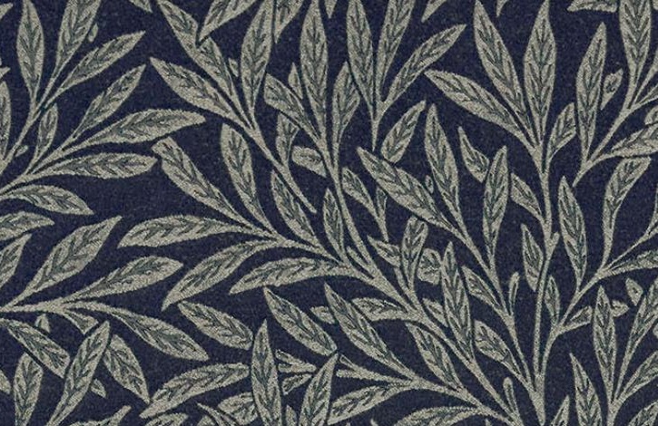 WILLOW WOVEN — Indigo (Kelmscott Gardens Vol 2) William Morris At Home WILLOW WOVEN, kleur Indigo, Kelmscott Gardens Vol 2