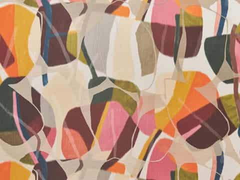 Zimmer + Rohde GRAND LEAVES, kleur 275, stofstaal