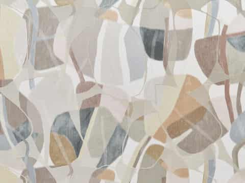 Zimmer + Rohde GRAND LEAVES, kleur 892, stofstaal
