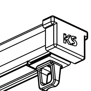 Forest KS draai-eindstop met witte kap, artikel 1016301000.