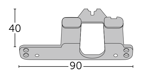 Technische tekening van JAB SLIDE glijder bovenliggend paneel PH7534 Technische tekening van JAB SLIDE glijder bovenliggend paneel PH7534.