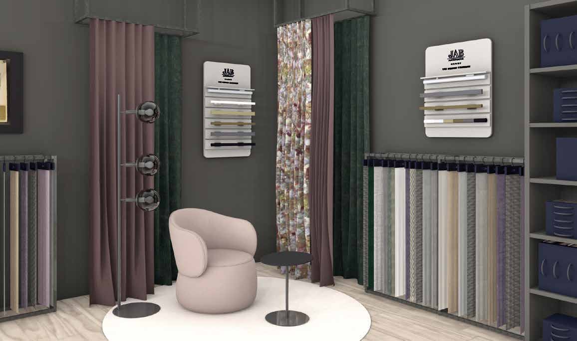Productdetail van JAB SLIDE gordijnrails collectie showroom Productdetail van JAB SLIDE gordijnrails collectie showroom.