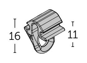 Technische tekening van JAB SLIDE HB-klikglijder met oog PH7544 Technische tekening van JAB SLIDE HB-klikglijder met oog PH7544.