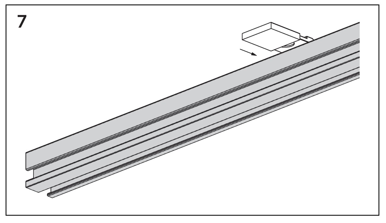 SLIDE plafondsteun Standard 3 mm, montagetekening 7: aanbrengen van de afdekking SLIDE plafondsteun Standard 3 mm, montagetekening 7: aanbrengen van de afdekking.