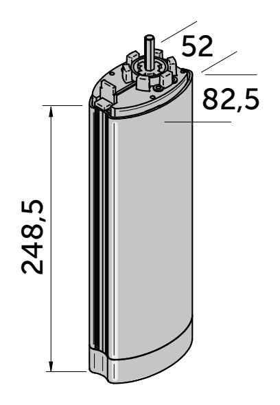 Technische tekening van JAB SLIDE PowerView motor 24 V PH7600-000 Technische tekening van JAB SLIDE PowerView motor 24 V PH7600-000.
