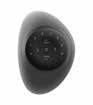 PowerView Pebble-huls Stone Frost met zwarte Remote PowerView Pebble-huls Stone Frost (PH7601-290), afgebeeld met een zwarte Remote.