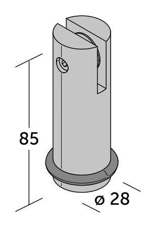 Technische tekening van JAB SLIDE trekkoordgewicht PH7561.