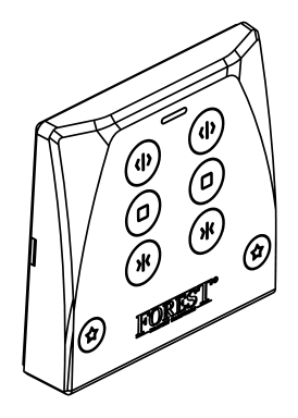 Forest easytouch wandschakelaar draadloos 2 kanaals, producttekening.
