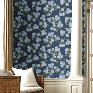 Rifle Paper Co. Wallpaper HYDRANGEA RI5142 inspiratie bij behang winkel TULAY Behang Rotterdam