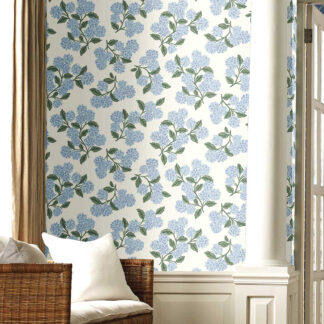 Rifle Paper Co. Wallpaper HYDRANGEA RI5143 inspiratie bij behang winkel TULAY Behang Rotterdam