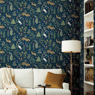 Rifle Paper Co. Wallpaper MENAGERIE RP7304 inspiratie bij behang winkel TULAY Behang Rotterdam