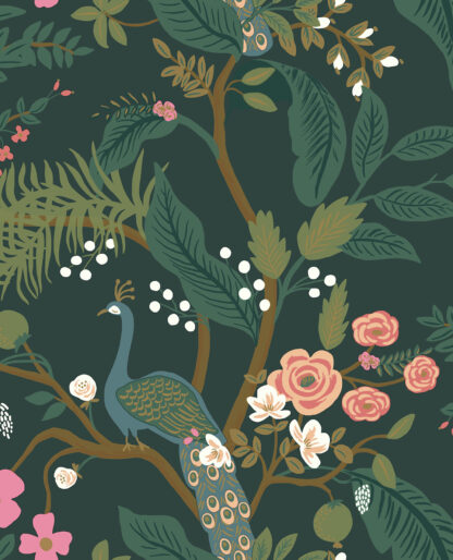 Rifle Paper Co. Wallpaper PEACOCK RI5168 bij behang winkel TULAY Behang Rotterdam