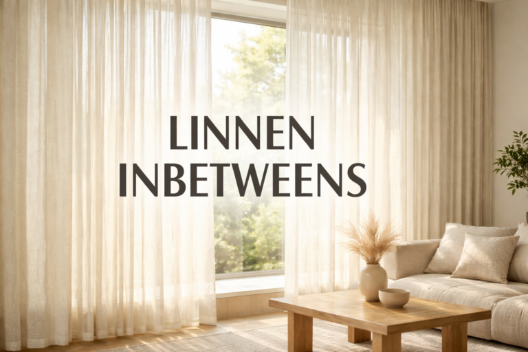 Linnen inbetween in een lichte kamer