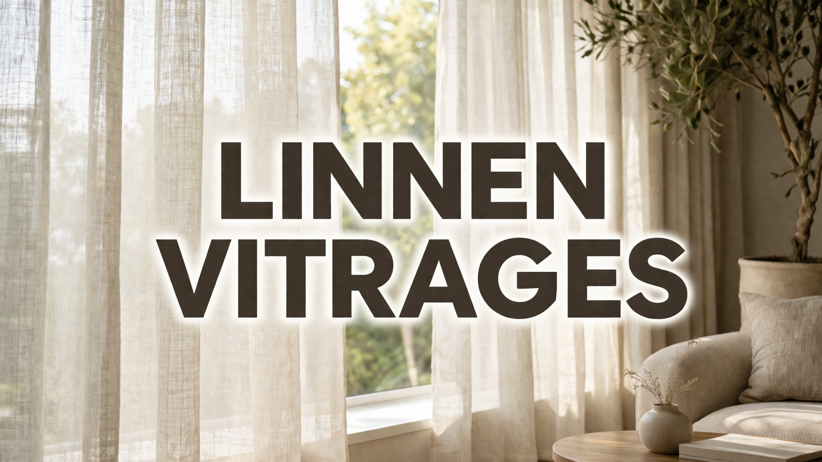 Linnen vitrages in natuurlijk licht