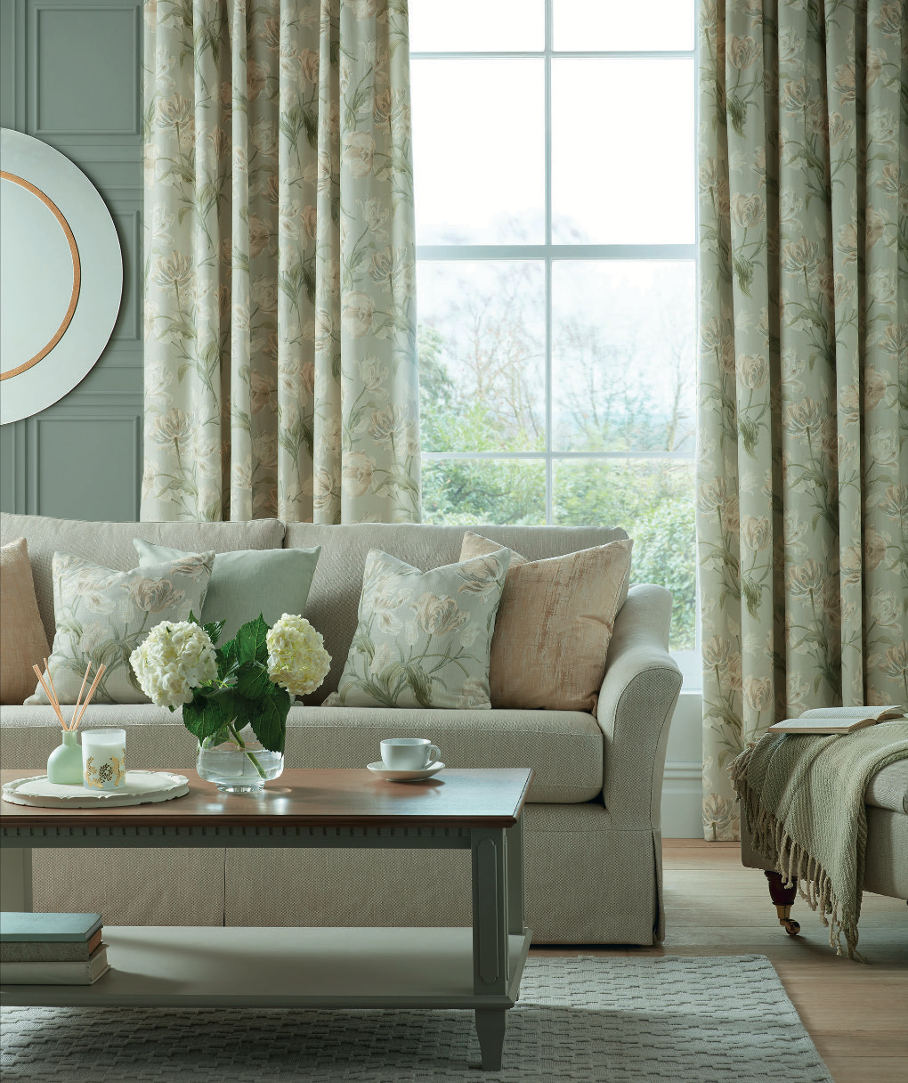 Laura Ashley Gordijnen GOSFORD Sage